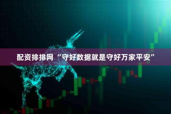 配资排排网 “守好数据就是守好万家平安”